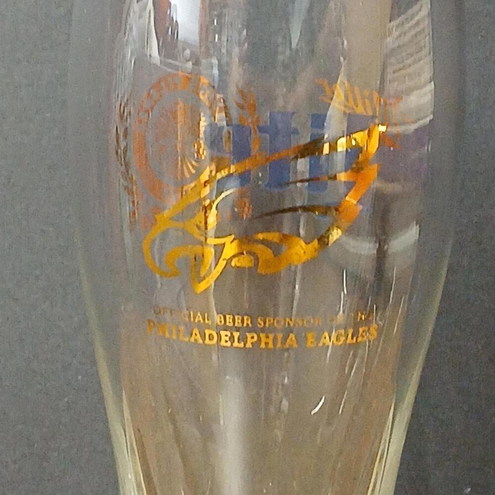 Philadelphia Eagles Miller Light Fine Pilsner Beer Glass - Picture 6 of 7